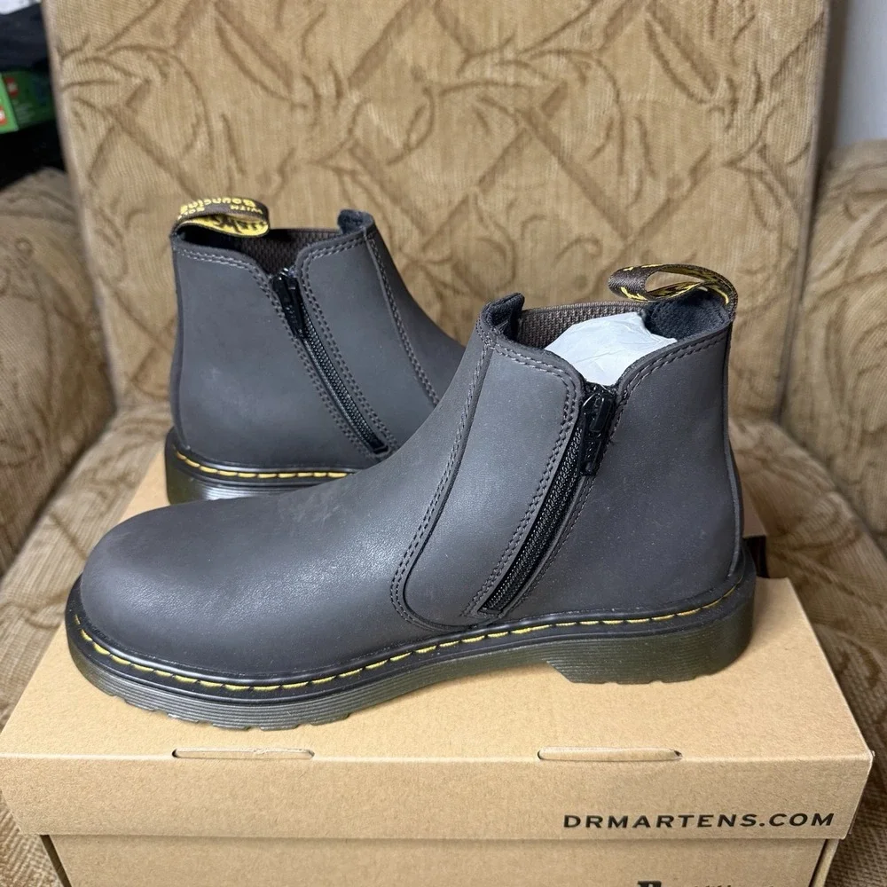 Dr.‎ Airway Martens 2976  Kids Size 6 Wildhorse Lamper Brown Boots Grounge New